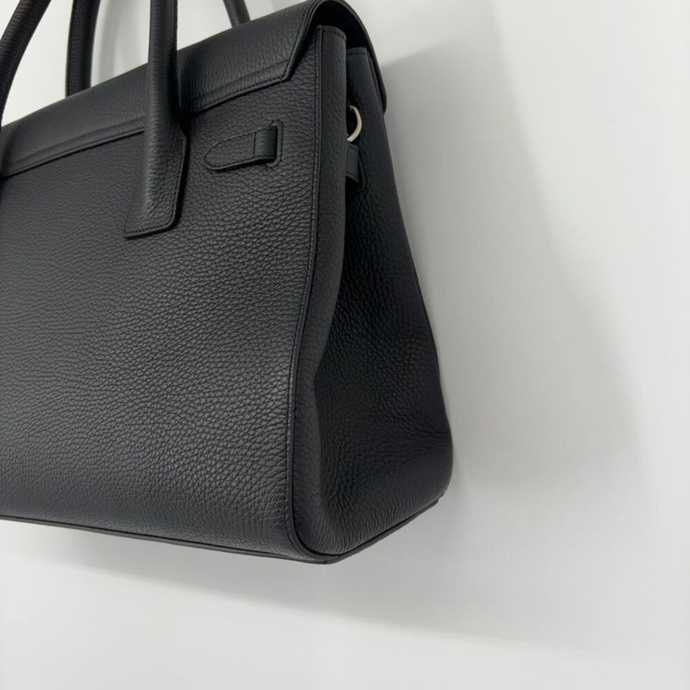 Sabatier 1947 Black Leather Top-Handle Briefcase - Classic Structured Style - Picture 3 of 7